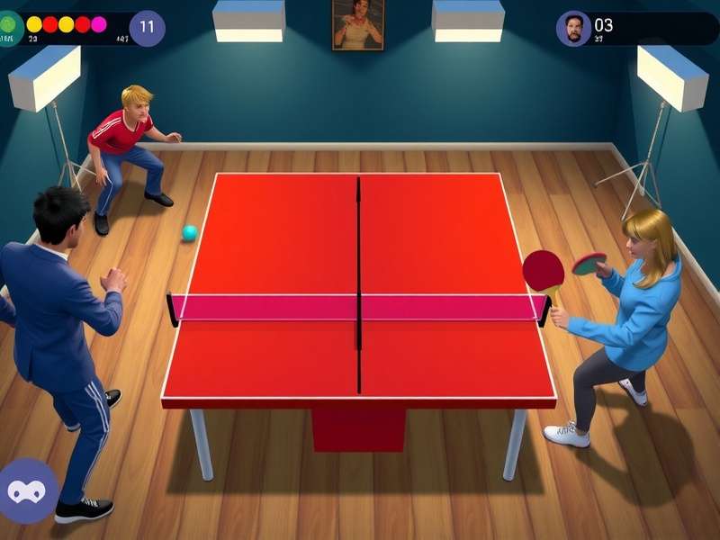 Intense table tennis action in Ping Pong Powerhouses Ping Pong Powerhouses Gameplay